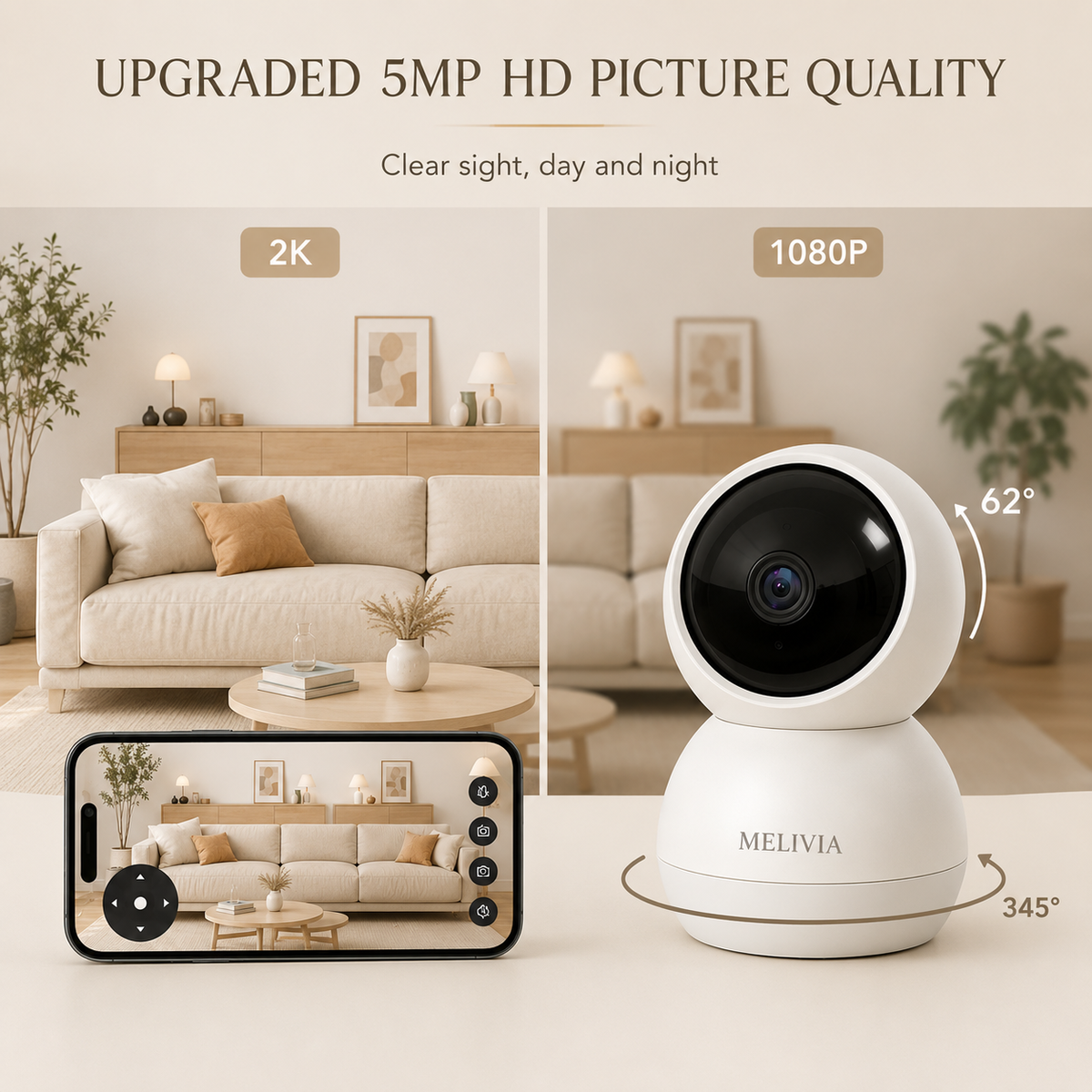 MELIVIA™ Smart Baby Monitor Camera | 2K HD