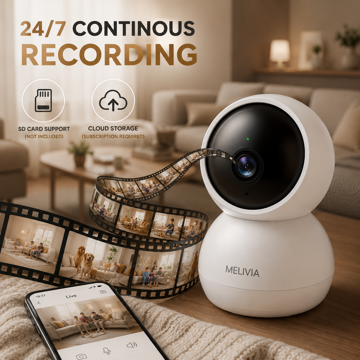 MELIVIA™ Smart Baby Monitor Camera | 2K HD
