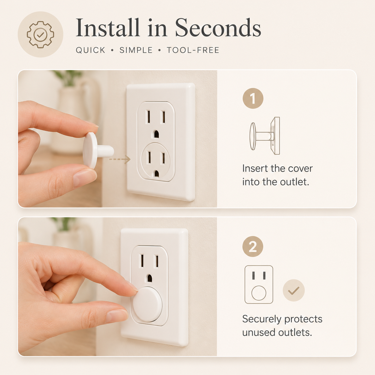 MELIVIA™ — Outlet Covers, Pack of 12/24/36