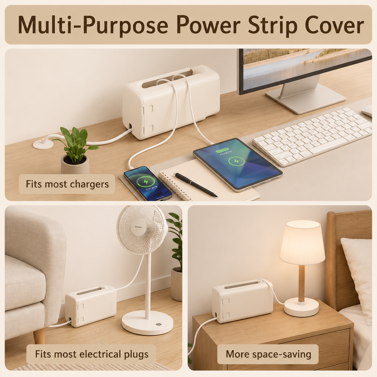 MELIVIA™ Adjustable Power Strip Safety Box
