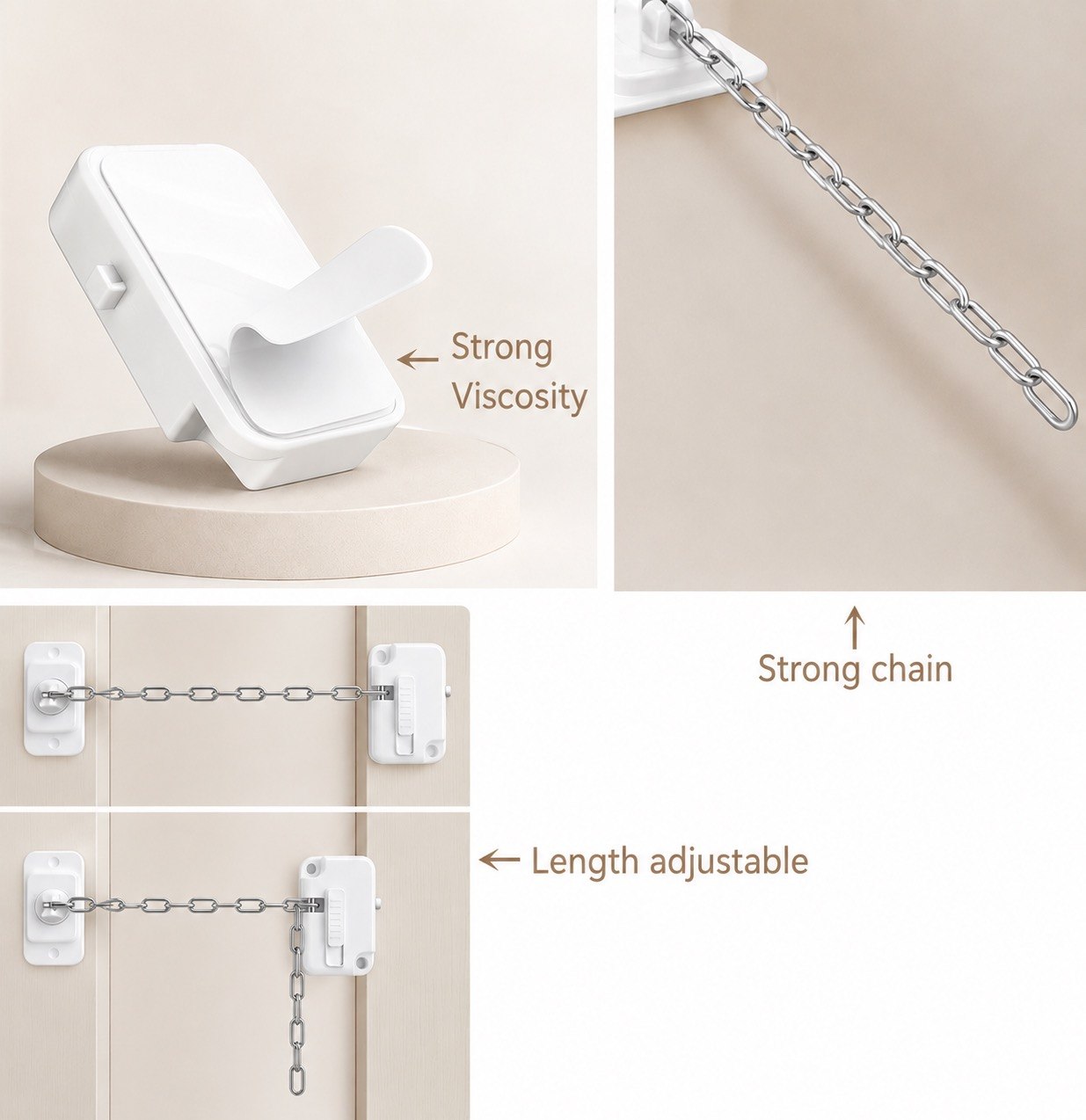 MELIVIA™  Adjustable Window Safety Restrictor – 4 Pack
