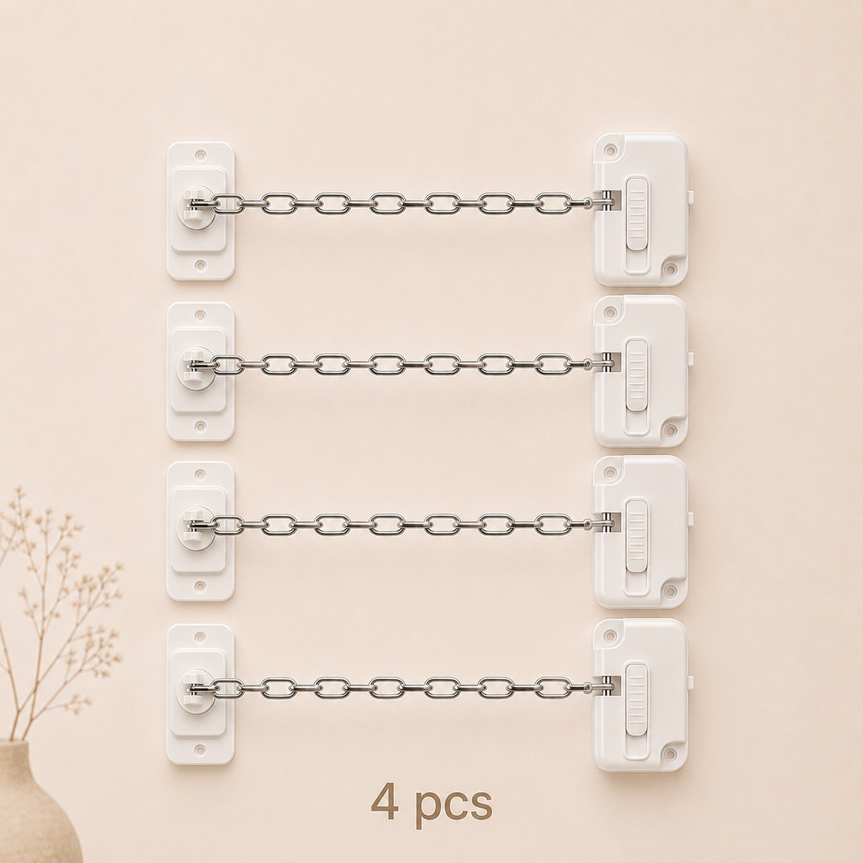 MELIVIA™  Adjustable Window Safety Restrictor – 4 Pack